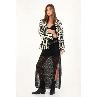 TENNIS - Blazer largo con detalles afelpados para mujer