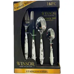 WINSOR - Juego De Cubiertos 16 Piezas En Acero Inoxidable