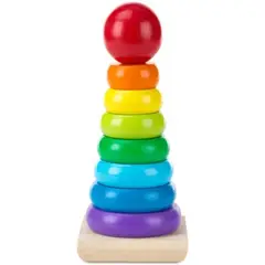 GENERICO - Torre Para Encajar Con Los Colores Del Arcoíris Para Niños