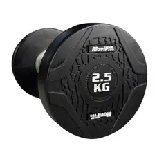MOVIFIT - Mancuerna Profesional de 2.5 kg con Recubrimiento en Rubber