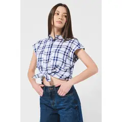 KOAJ - BLUSA CAMISERA HOMBRO RODADO MUJER