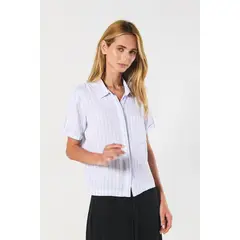 KOAJ - BLUSA CAMISERA MANGA CORTA CON BOLSILLO Mujer