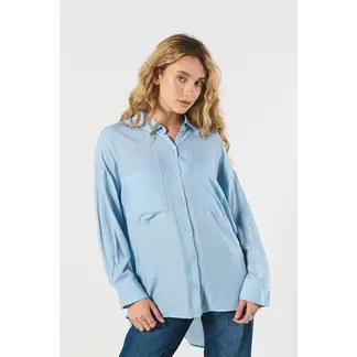 KOAJ - BLUSA CAMISERA OVERSIZE CON MANGA LARGA MUJER