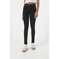 KOAJ - Jean push up gris oscuro tiro alto con pinzas de realce Mujer