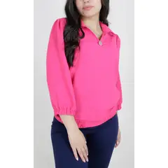 L Y H - Blusa Para Mujer Manga 34 Fucsia Marca L&H