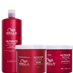 WELLA - Kit Ultimate Repair Shampoo + Acondicionador + Mascarill