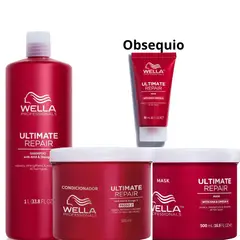 WELLA - Kit Ultimate Repair Shampoo + Acondicionador + Mascarill