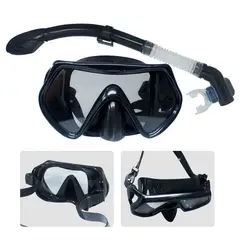 GENERICO - Careta Y Snorkel Para Buceo Negro