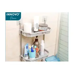 INNOVA - Organizador De Baño Cocina 2 Niveles Basic Innovo Home Blanco Armable