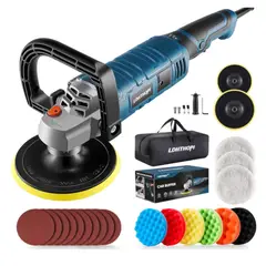 GENERICO - Pulidora De 1600 W, 7/6 Pulgadas 7 Velocidades 1000-3500 Rpm