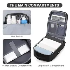 MILOPTS - Maleta Mochila con Compartimento para Zapatos Multifuncional