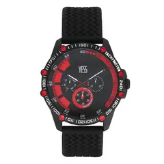 YESS - Reloj Para Hombre Color Negro Con Rojo 1151G-05_.