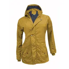 MODA EN CIRCUITO - Chaqueta Impermeable Semigaban para Mujer Liviana Mostaza