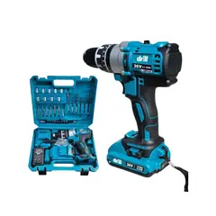 GENERICO - Taladro Inalambrico DRILL 2 Baterias 36v + Caja Accesorios