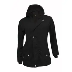 MODA EN CIRCUITO - Chaqueta Impermeable Semigaban para Mujer Liviana Negra