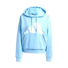 ADIDAS - Buzo con capucha Azul Mujer Essentials Logo grande.
