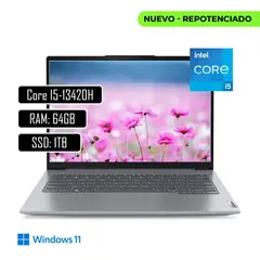 LENOVO - PORTATIL THINKBOOK 14 / INTEL CORE I5-13420H / 64GB RAM DDR5 / 1TB SSD / WIN 11 PRO