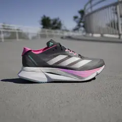 ADIDAS - Adizero Boston 12 W Tenis gris de mujer para correr