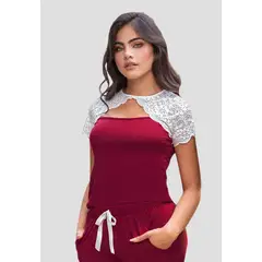 FORMAS INTIMAS - Camisa Pijama Mujer Vinotinto Fi 83267