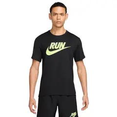 NIKE - Camiseta Run Energy Miler Ss Top Hombre-Negro