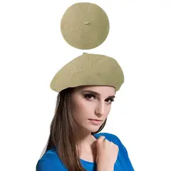 VELBROS - Boina Francesa Mujer Cachucha Gorra Gorro Dama Pava Vise - Beige