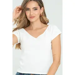 RAGGED - Top rib bahamas Blanco crudo