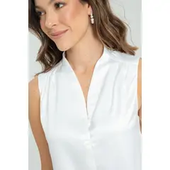 RAGGED - Blusa gianha Blanco crudo
