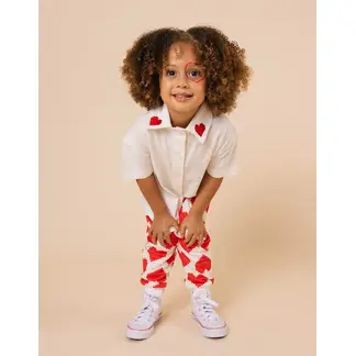 DOSOJOS - Camisa para niñas y niños en algodón - Bordado corazones