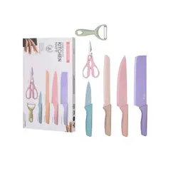 INNOVA - Set De Cuchillos Knife Bali 6 Piezas Con Pelador De Papa Innovo