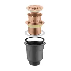 GENERICO - Desagüe Canastilla 4 Pulgadas Acero Oro Rosa Para Lavaplatos