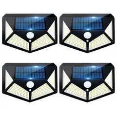 ENERGY PLUS - Set x4 Lámpara LED Solar Impermeable + Sensor Movimiento
