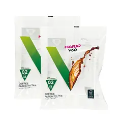 HARIO - Filtros Dripper V60 Tamaño 2 Blancos 200 unidades