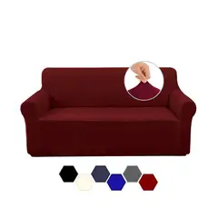 KARYTEX - Funda Protector para Sofá 2 Puestos Elástico Vinotinto