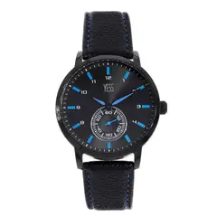 YESS - Reloj Para Hombre Color Negro Acabados Azules 1221G-02