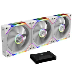 GAMDIAS - Ventilador AEOLUS P2-1203U Blanco ARGB 3x Unidades