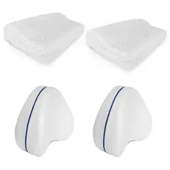 ENERGY PLUS - Pack x4 Almohadas 2 Viscoelásticas +2 Ortopédica de piernas