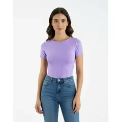 MOLGOA - Body para Mujer Manga Media - Antoniette Lila