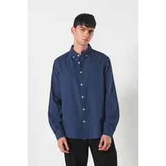 KOAJ - Camisa cuello button down manga larga en slim fit Hombre