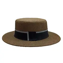 VELBROS - Pava Sombrero Mujer Dama Playa Cordobes Sol Gorro Fedora Uv - Cafe