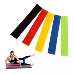 GENERICO - Set De Bandas De Resistencia X5 Fitness Gym Ejercicios Elast