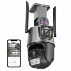 AMERICAN GENERICS - Camara De Seguridad PTZ Exteriores Wifi Hd Doble Lente Auto Seguimiento