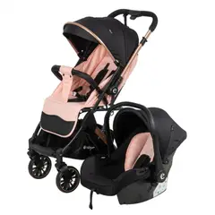 EBABY - Coche Maleta Reversible Con Porta Bebe Reclinable Cubre Pies