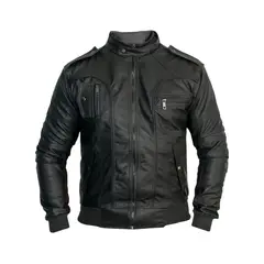 SYK - Chaqueta Para Hombre Berlín Cuerotex Negra