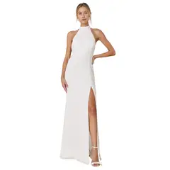GENERICO - VESTIDO FORMAL DE MUJER CON ESPALDA DESCUBIERTA