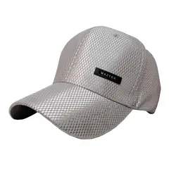 VELBROS - Gorra Cachucha Hombre Golf Beisbol Deportiva New Cap Metalic - Gris.