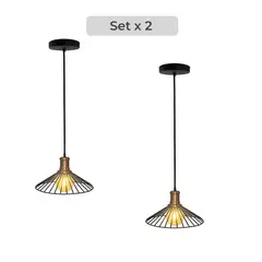 GENERICO - Set x2 Lámpara Decorativa de Techo Kendary Estilo Industrial