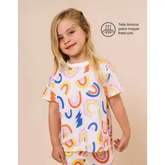 DOSOJOS - Camiseta unisex en algodón peruano liviano - Arcoíris