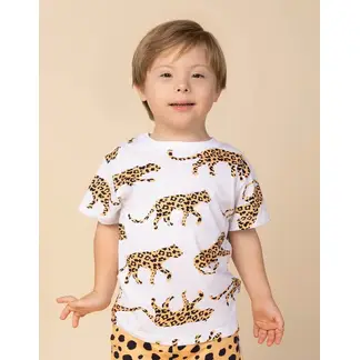DOSOJOS - Camiseta estampada leopardos unisex en 100% algodón peruano