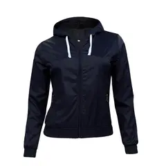MODA EN CIRCUITO - Chaqueta impermeable Liviana Azul Oscura para Mujer