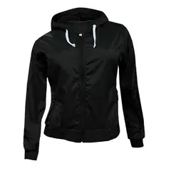 MODA EN CIRCUITO - Chaqueta impermeable Liviana Negra para Mujer